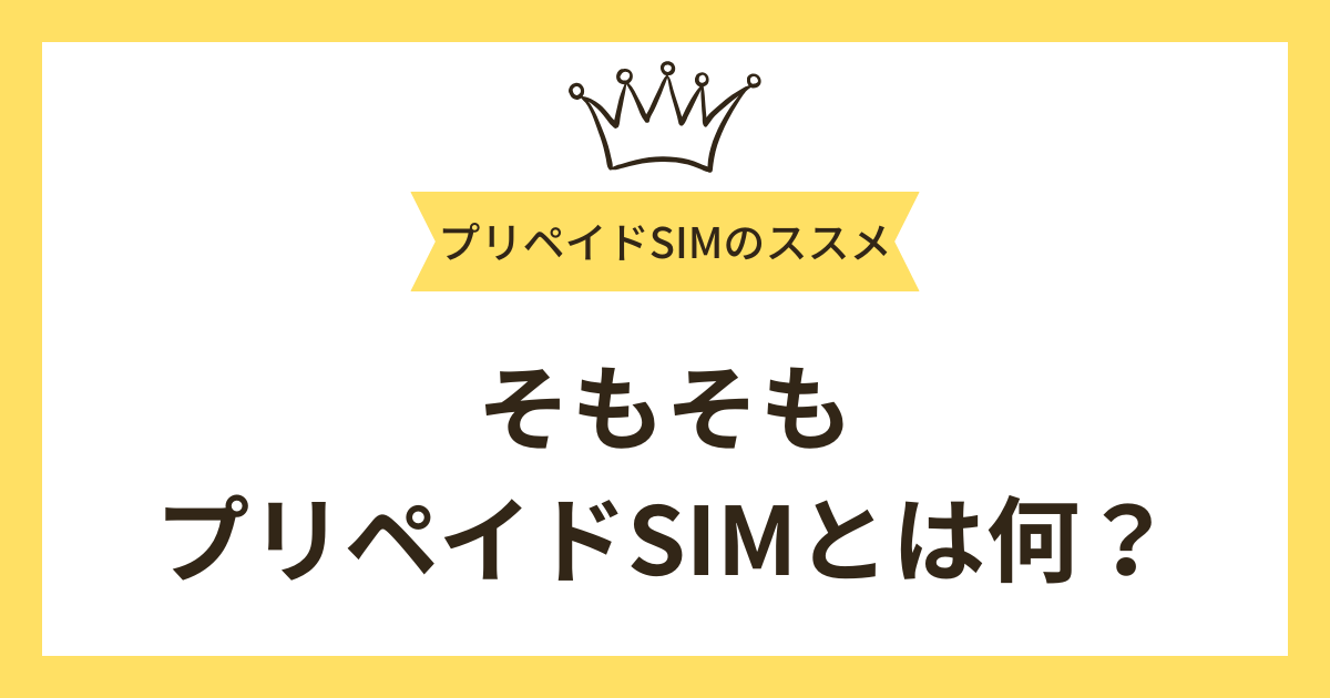 プリペイドSIMとは何？