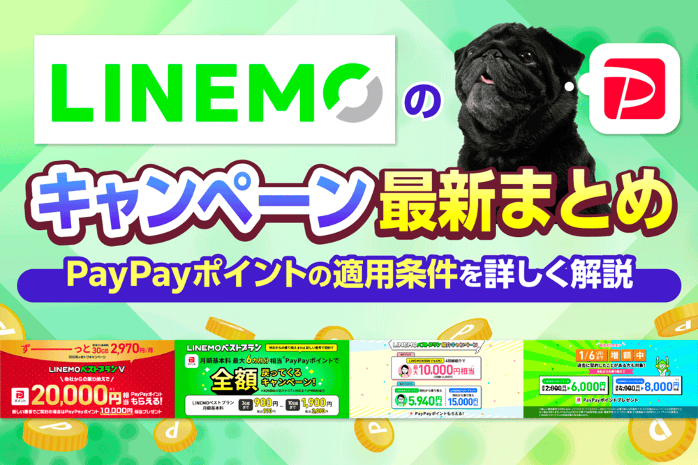 【2024年12月】LINEMOのキャンペーン最新まとめ！PayPayポイントの適用条件を詳しく解説