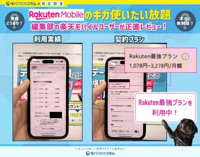 楽天モバイルユーザーであることを示す画像