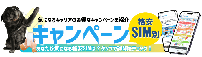格安SIMのキャリア別おすすめキャンペーン