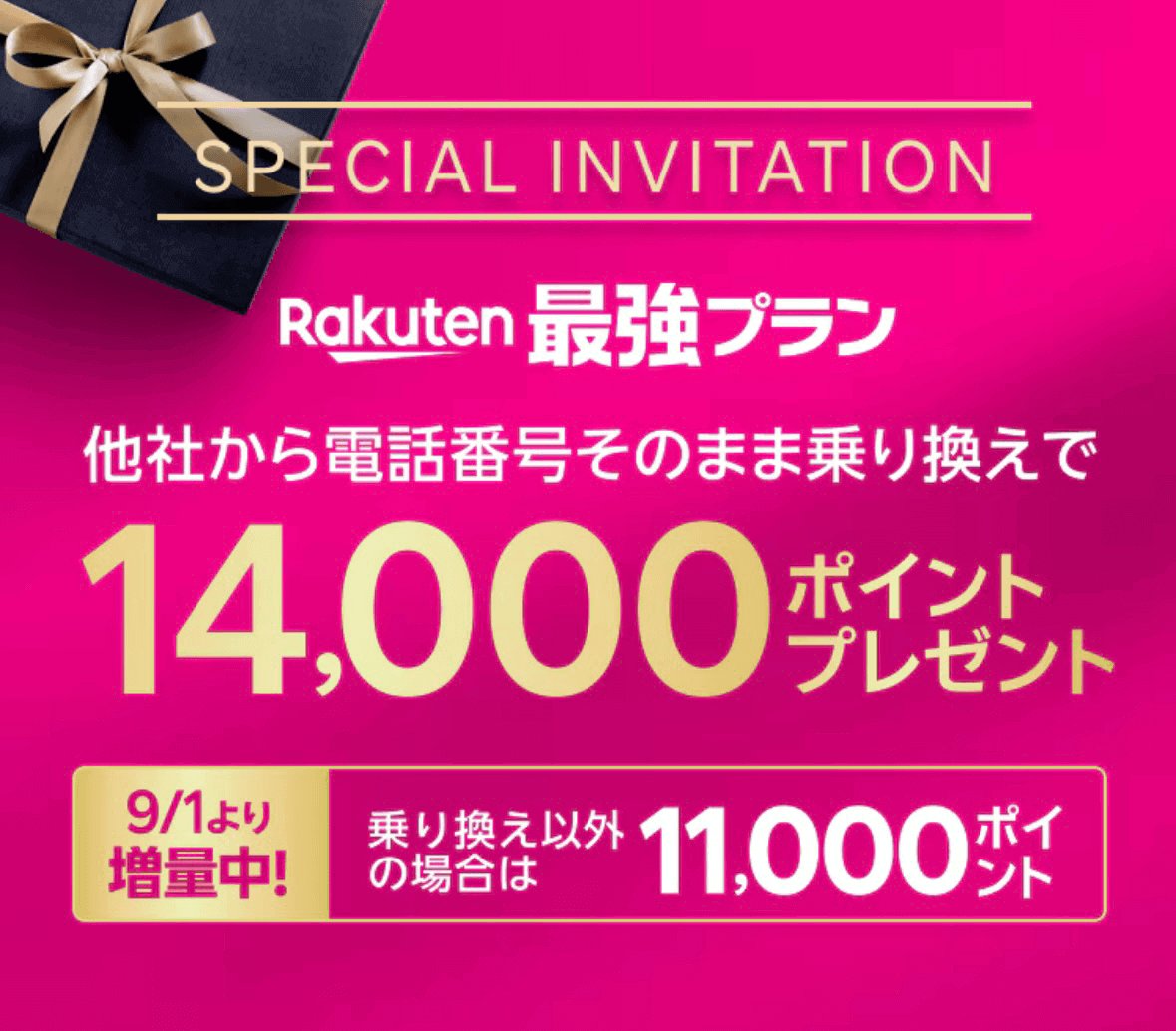 楽天モバイルポイント還元キャンペーンバナー