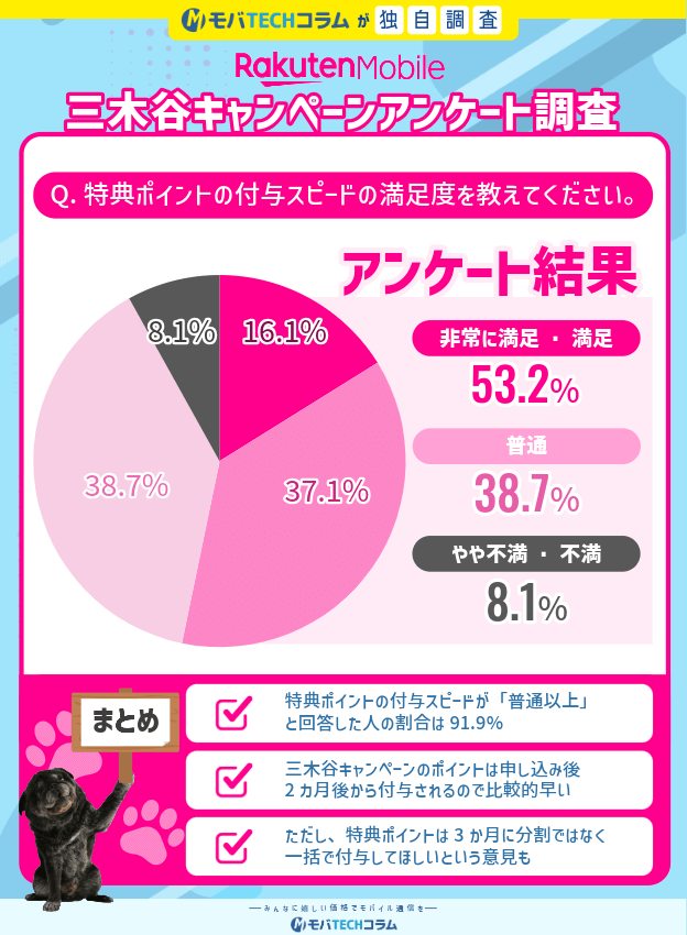 2025年11月度三木谷キャンペーンアンケート:ポイント付与のスピードについて